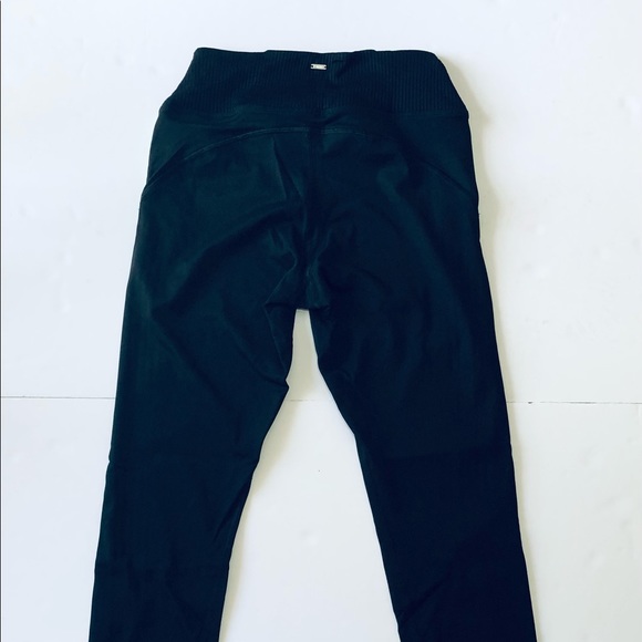 Victoria Secret Pink Ultimate Leggings Small Black With Multicolor Stripes - Picture 2 of 8